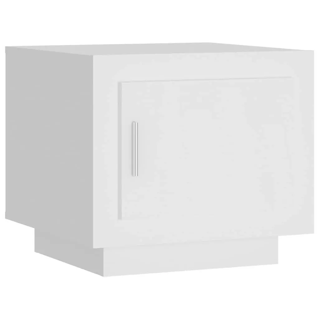 Coffee Table White 51W x 50D x 45H cm Storage Cabinet