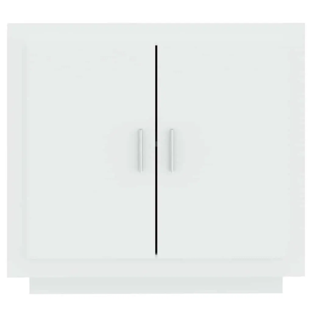 Buffet Cabinet White 80x40x75cm Engineered Wood 2 Door Storage Compartments