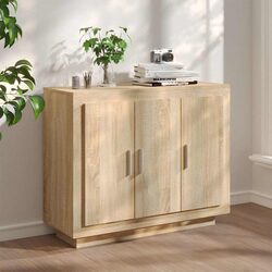 Sideboard Cabinet Brown 92x35x75 cm Living Room Storage Furniture Shelves Doors