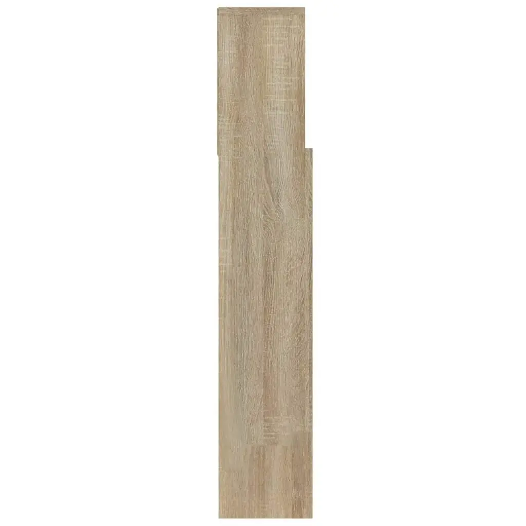 Headboard Cabinet Brown 100cm Engineered Wood Storage Furniture