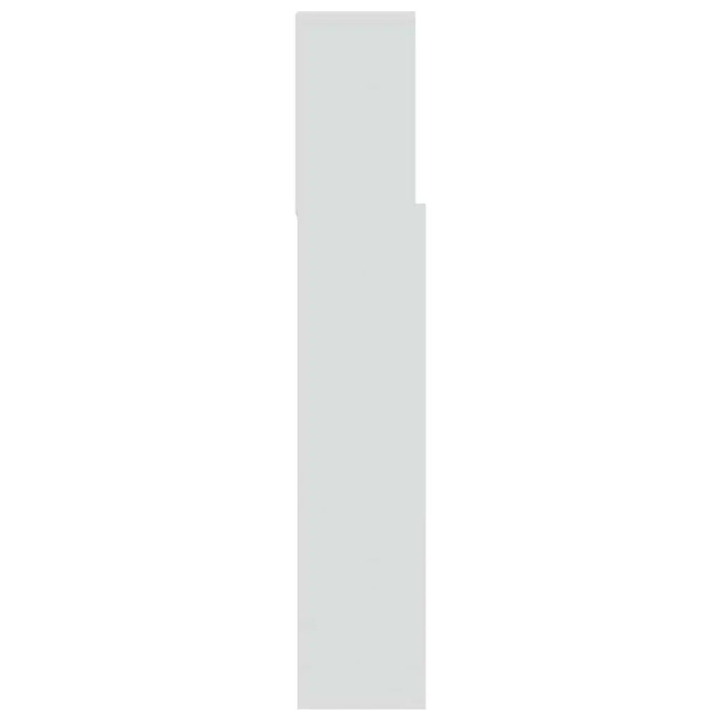 Headboard Cabinet White 120cm Bedroom Wall Storage Organiser with Compartments