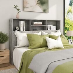 140cm Grey Headboard Cabinet