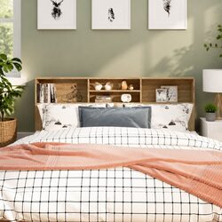Confident Choice: Brown 180cm Headboard Cabinet