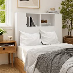 White Headboard Cabinet: Organized Space Awaits You