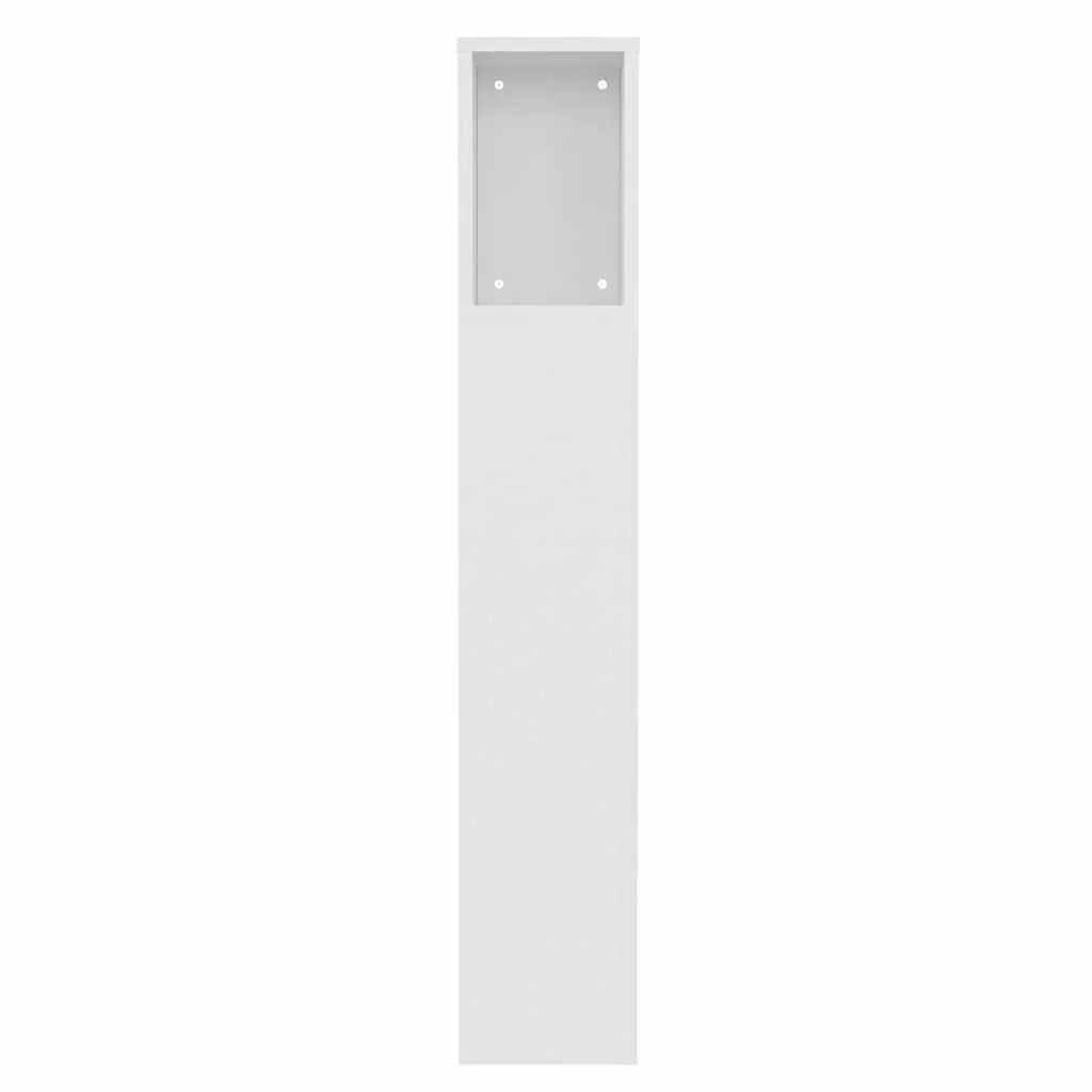 Headboard Cabinet White Wall-Mounted 100 x 18.5 x 102.5 cm Four Storage Compartments