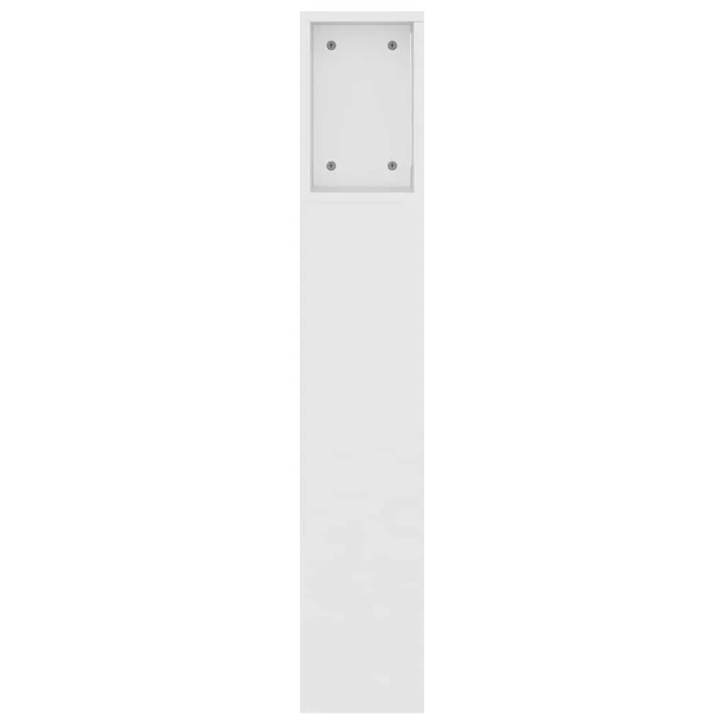 Headboard Cabinet White 160cm Wall-Mounted Bedroom Storage Bookcase Organiser