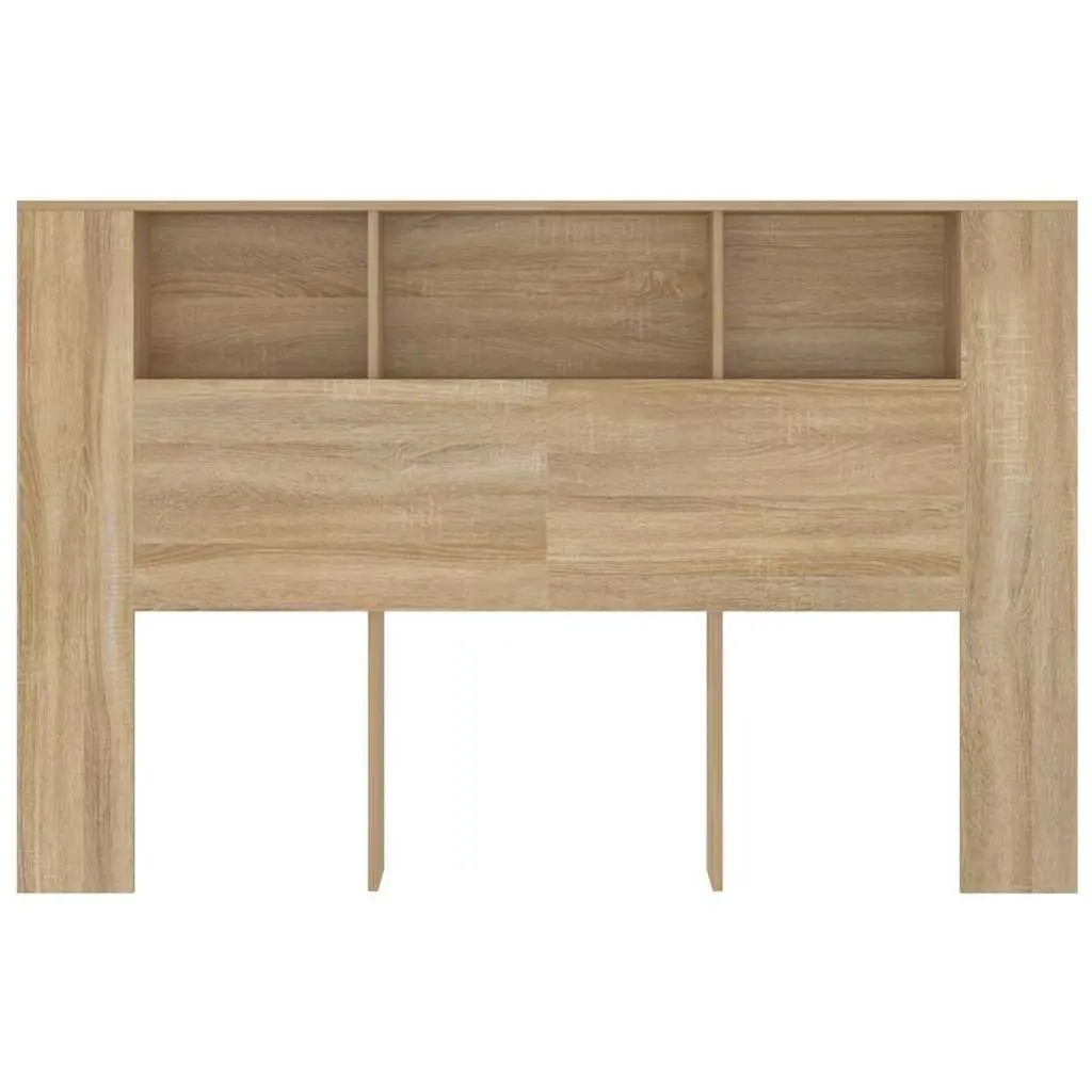 Headboard Cabinet Brown 160 cm Engineered Wood Storage Bedside