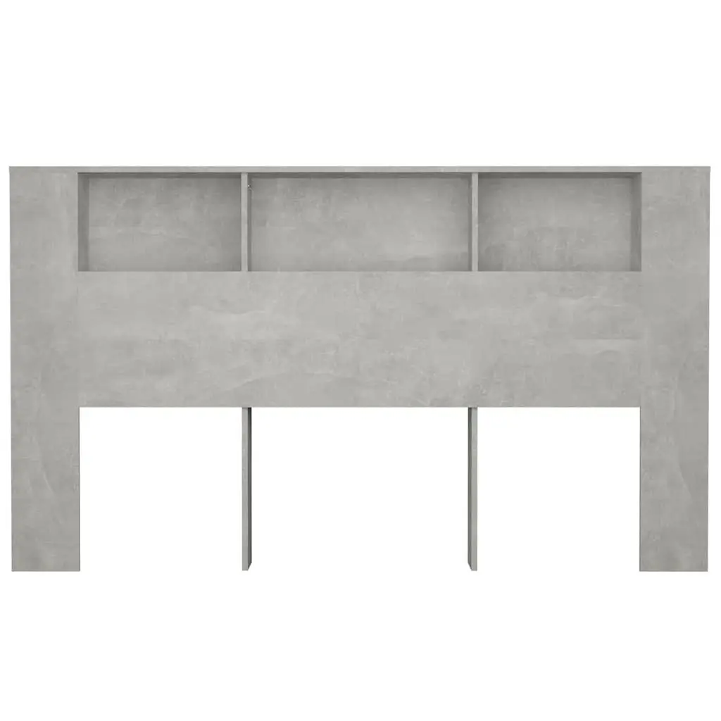Grey 180cm Wall-Mounted Headboard for Bedroom with 3 Storage Compartments