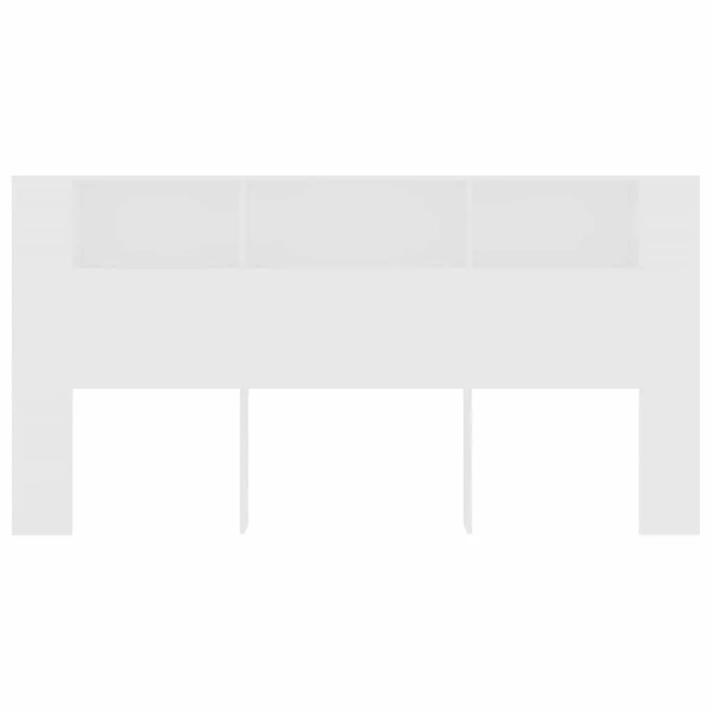 Headboard Cabinet White 200cm Wall Mounted Storage Organiser