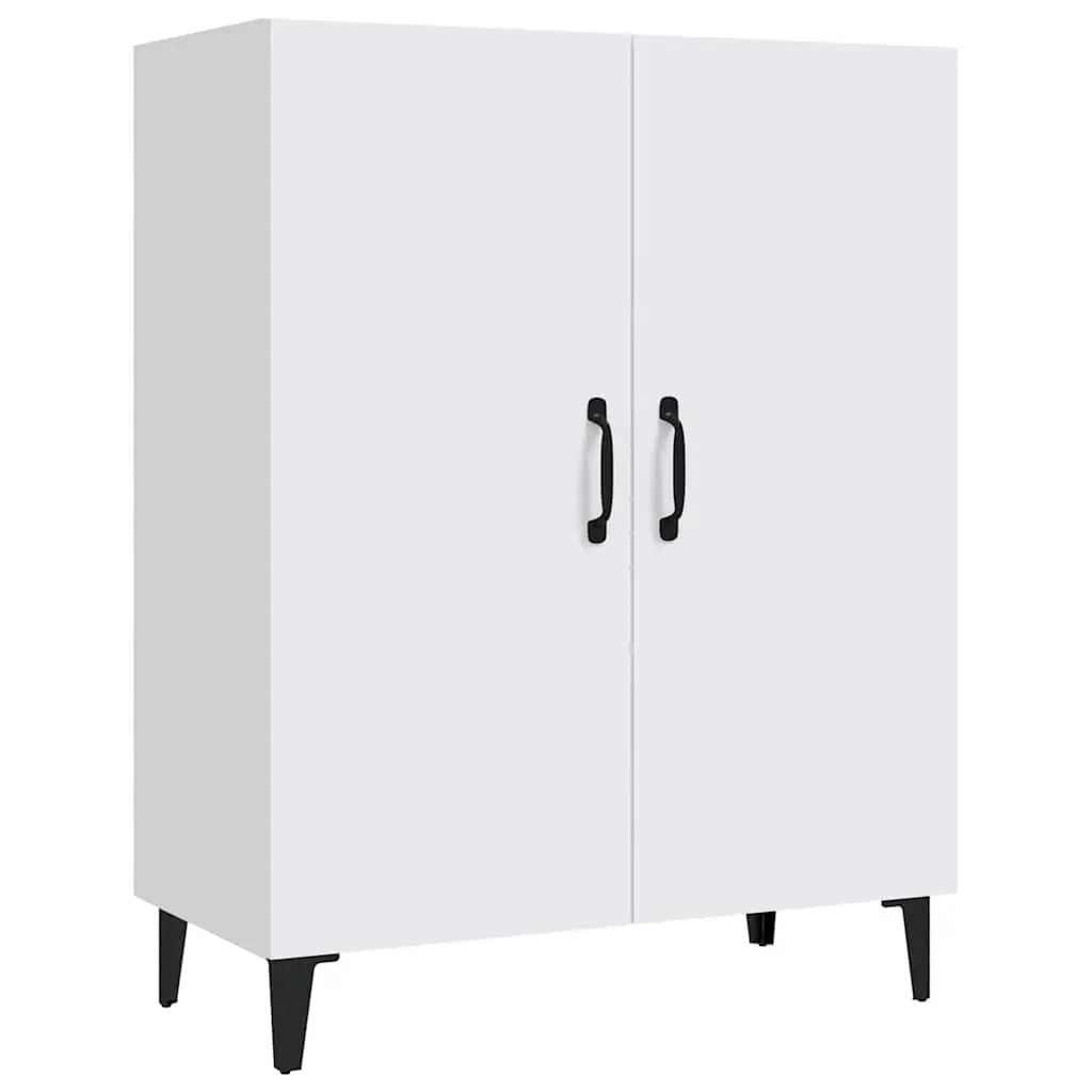 Storage Cabinet White 70x34x90 cm Engineered Wood Sideboard with 2 Doors