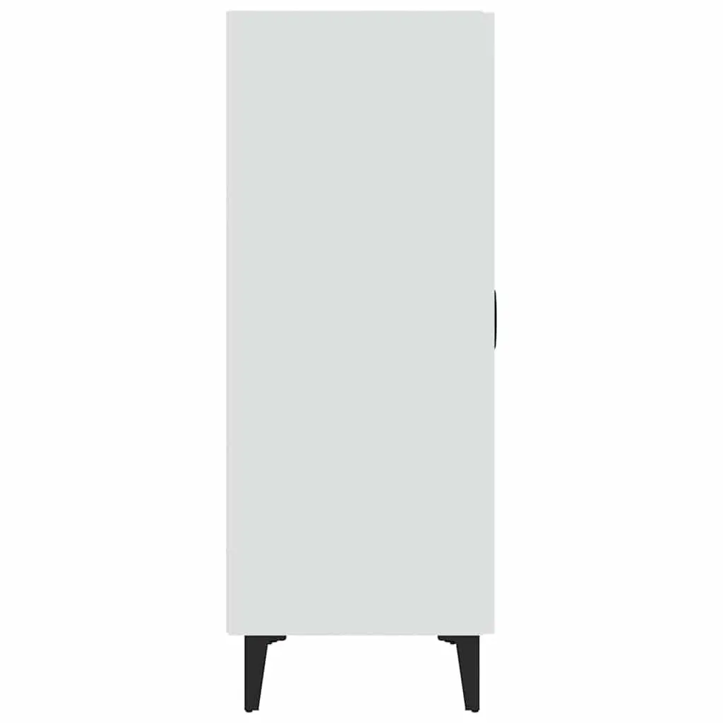 Storage Cabinet White 70x34x90 cm Engineered Wood Sideboard with 2 Doors