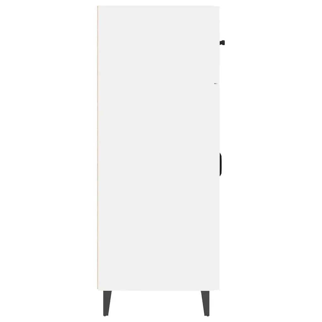Sideboard White 69.5x34x90cm High Gloss Storage Cabinet 2 Doors 2 Drawers