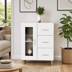 Compact White High Gloss Sideboard: Stylish and Functional