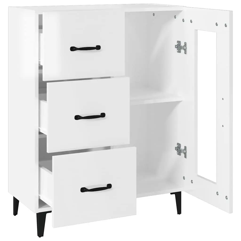 Sideboard White 69.5x34x90 cm Engineered Wood Storage Cabinet