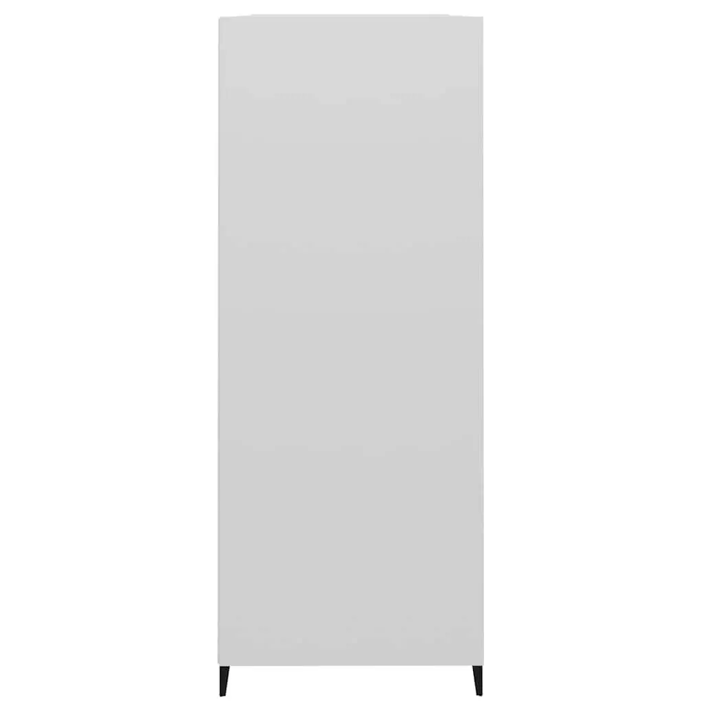 Sideboard High Gloss White 69.5x32.5x90cm Engineered Wood Storage Cabinet