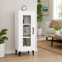Get Organized with a Compact White Sideboard 34.5x34x90 cm