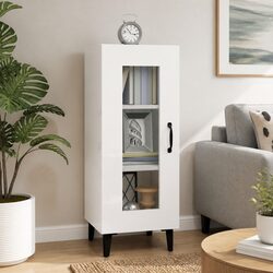 Efficient White High Gloss Storage Cabinet 90cm