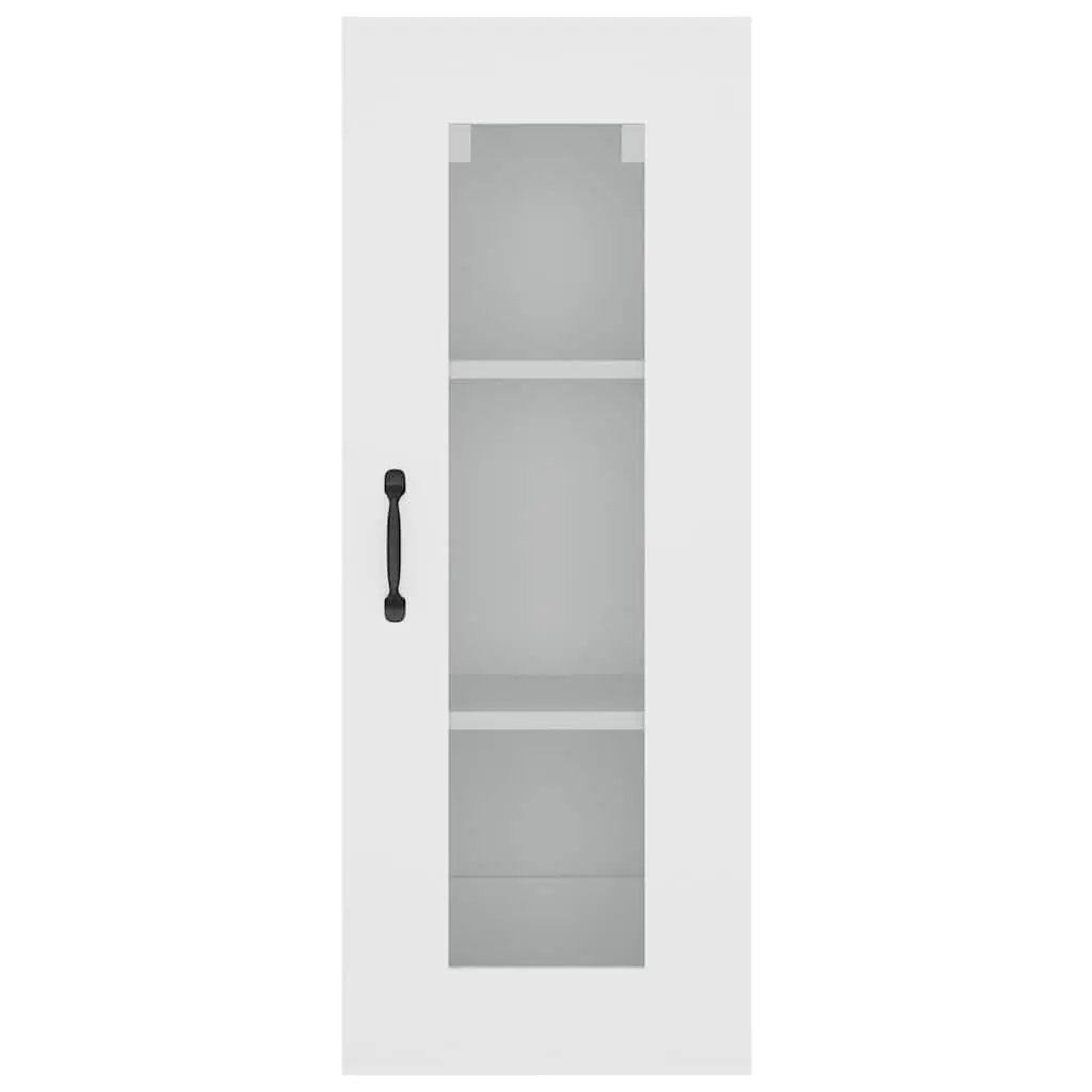 Hanging Wall Cabinet White 3 Compartments Wall-mounted Storage Organiser