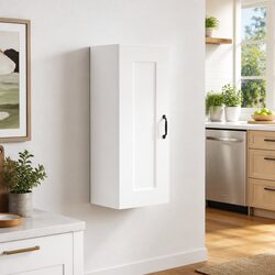 White Hanging Storage Cabinet 35x34x90cm