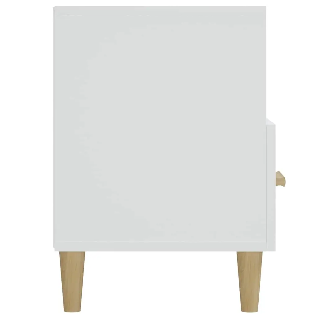 TV Cabinet White 102x36x50 cm Modern Media Unit Storage Drawers Compartments