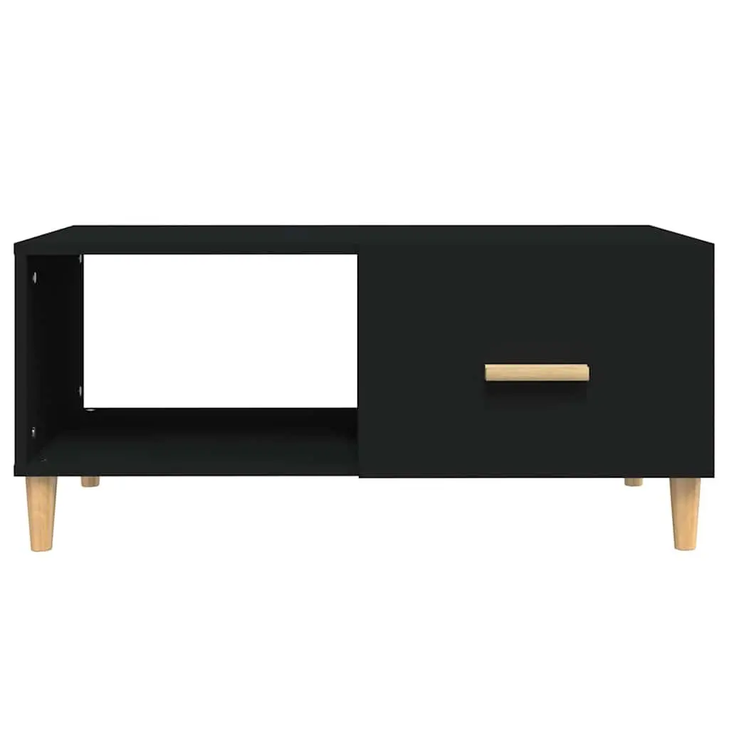 Coffee Table Black Storage Compartments Modern Accent Furniture Living Room