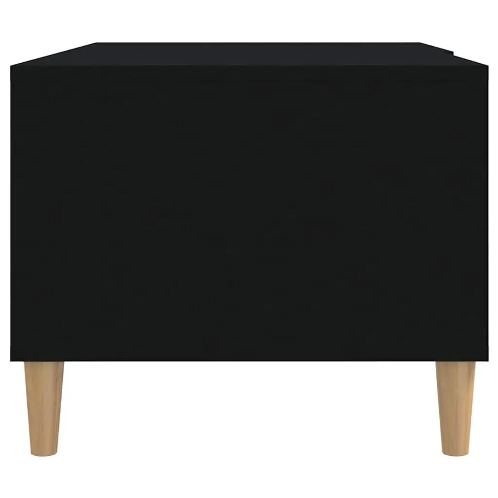 Coffee Table Black Storage Compartments Modern Accent Furniture Living Room