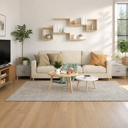 Coffee Tables Set of 2 Grey Side Tables with Drawers Storage Engineered Wood