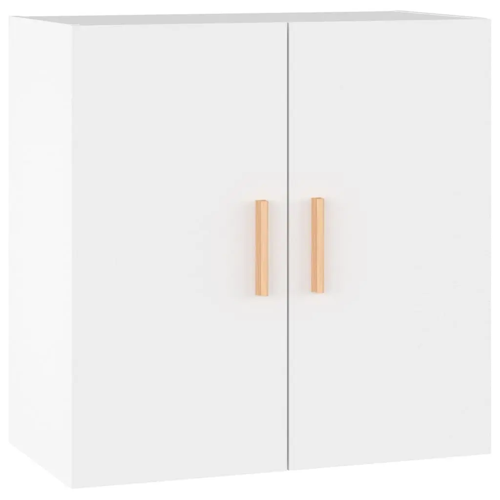 Wall Cabinet Storage Floating Engineered Wood White 60x30x60cm Living Room