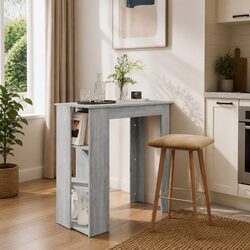 Bar Table with Three Storage Shelves