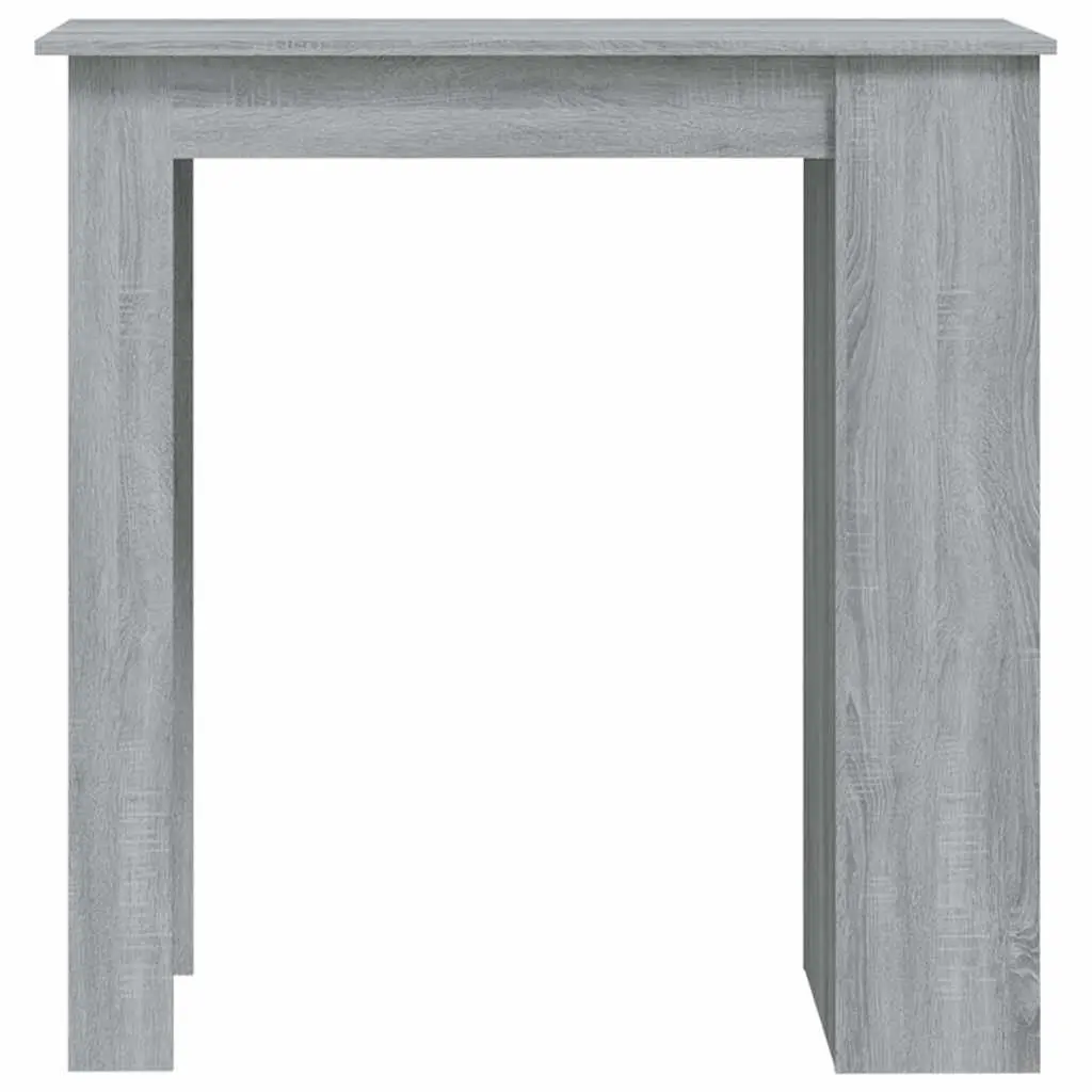 Bar Table Grey Sonoma Compact with 3 Storage Racks