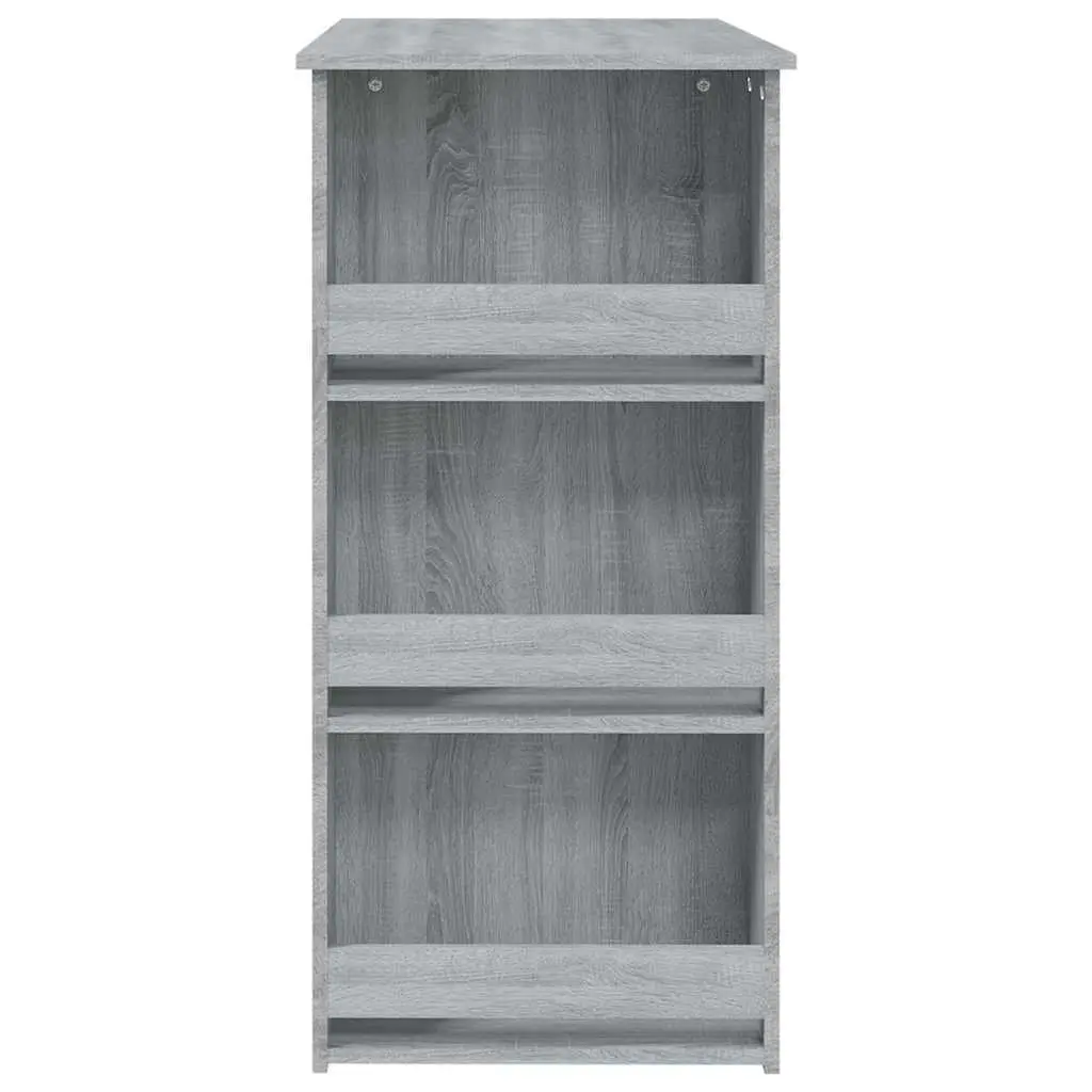 Bar Table Grey Sonoma Compact with 3 Storage Racks