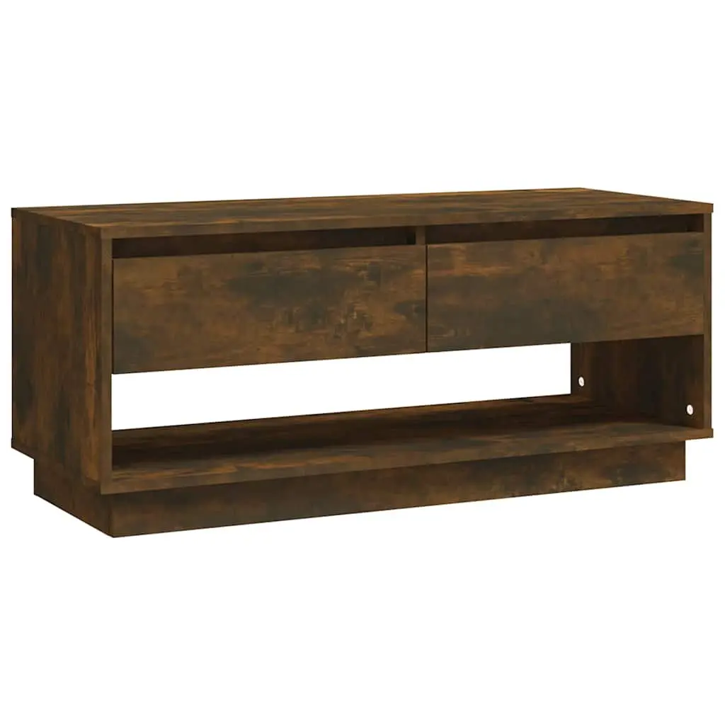 Brown TV Cabinet with Drawers and Open Space