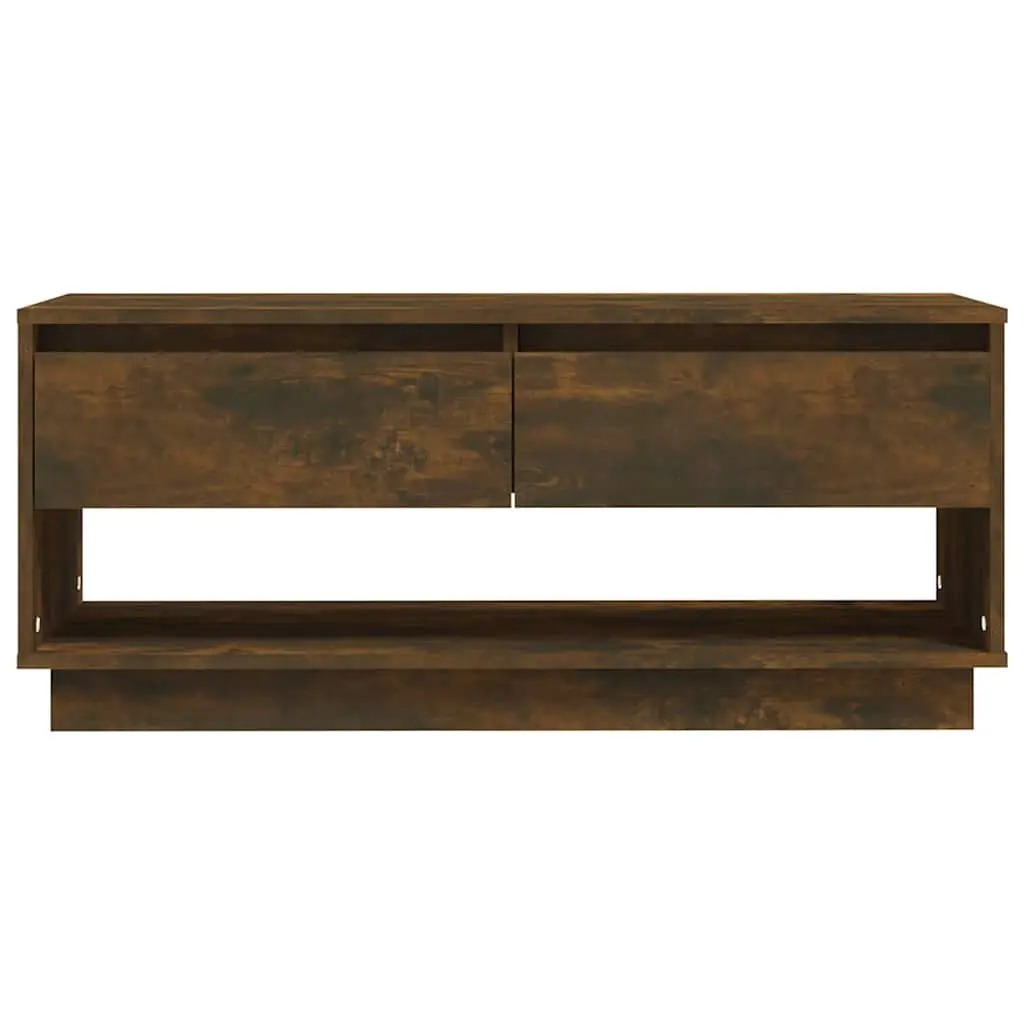 Brown TV Cabinet with Drawers and Open Space