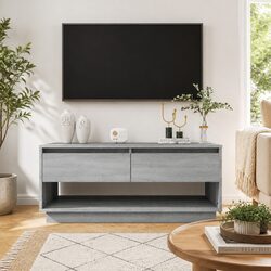 Compact Grey Sonoma TV Cabinet for Efficient Media Storage