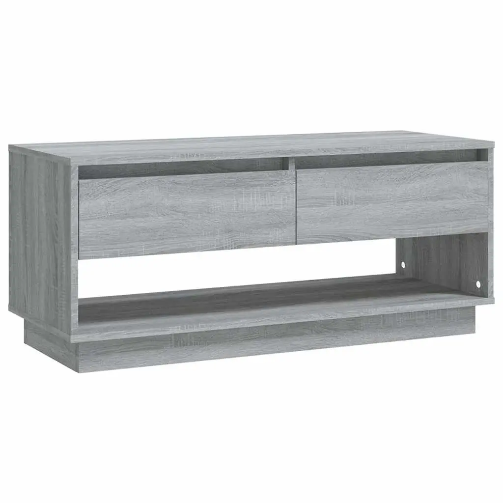 TV Cabinet Grey Sonoma Engineered Wood Living Room Media Storage Lowboard