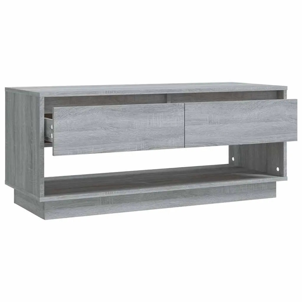 TV Cabinet Grey Sonoma Engineered Wood Living Room Media Storage Lowboard
