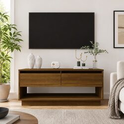 Brown Oak TV Cabinet: Stylish and Functional
