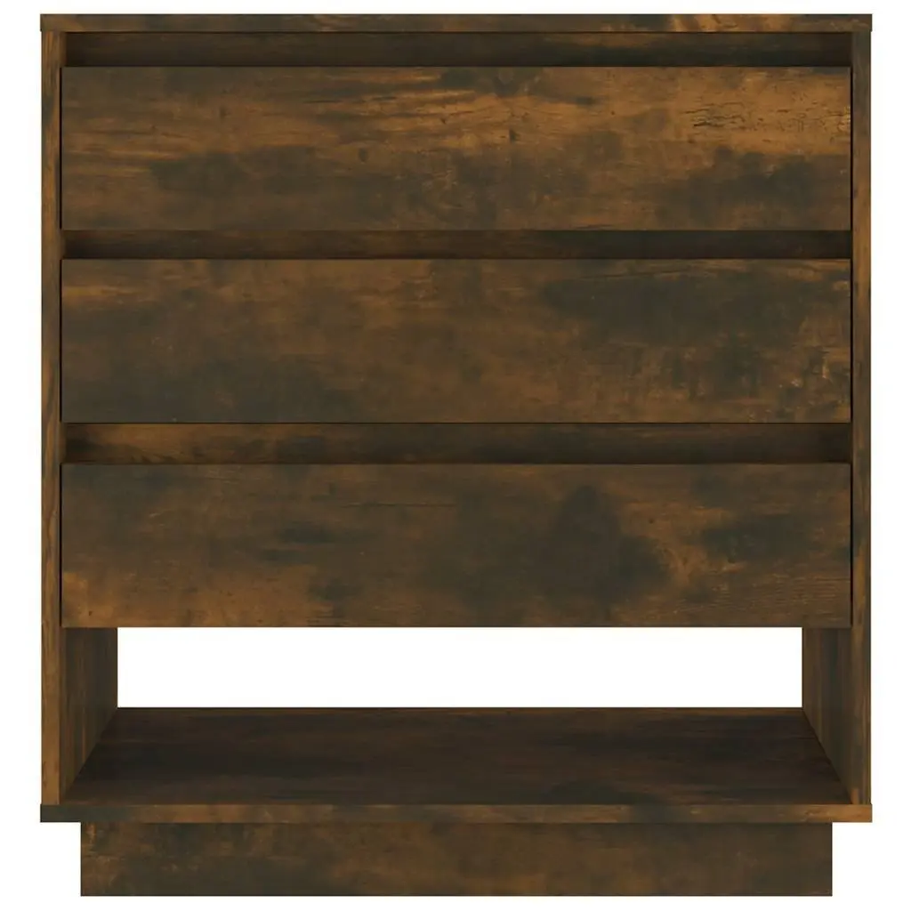 Sideboard Brown Engineered Wood Storage Cabinet 3 Drawers 1 Compartment Home