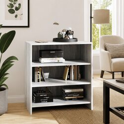 Grey Sideboard Storage Cabinet 3 Shelf Display Cupboard Buffet Furniture