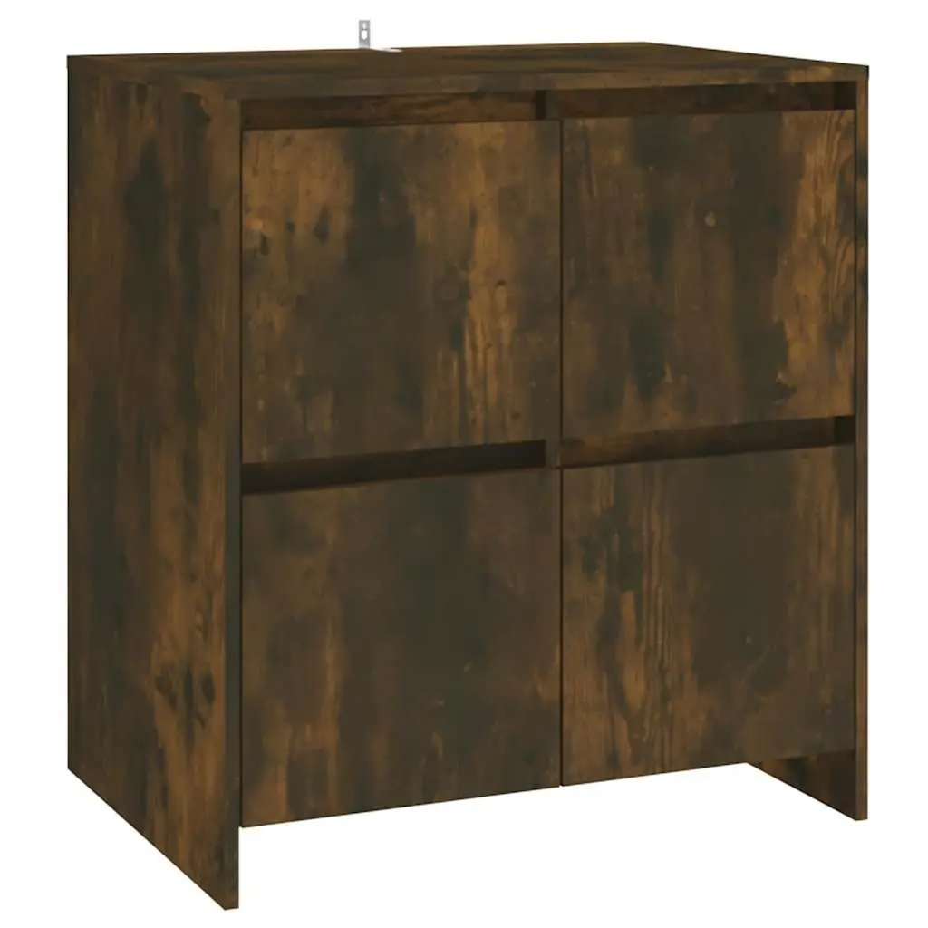 Sideboard Brown 4 Doors Minimalist Storage Cabinet