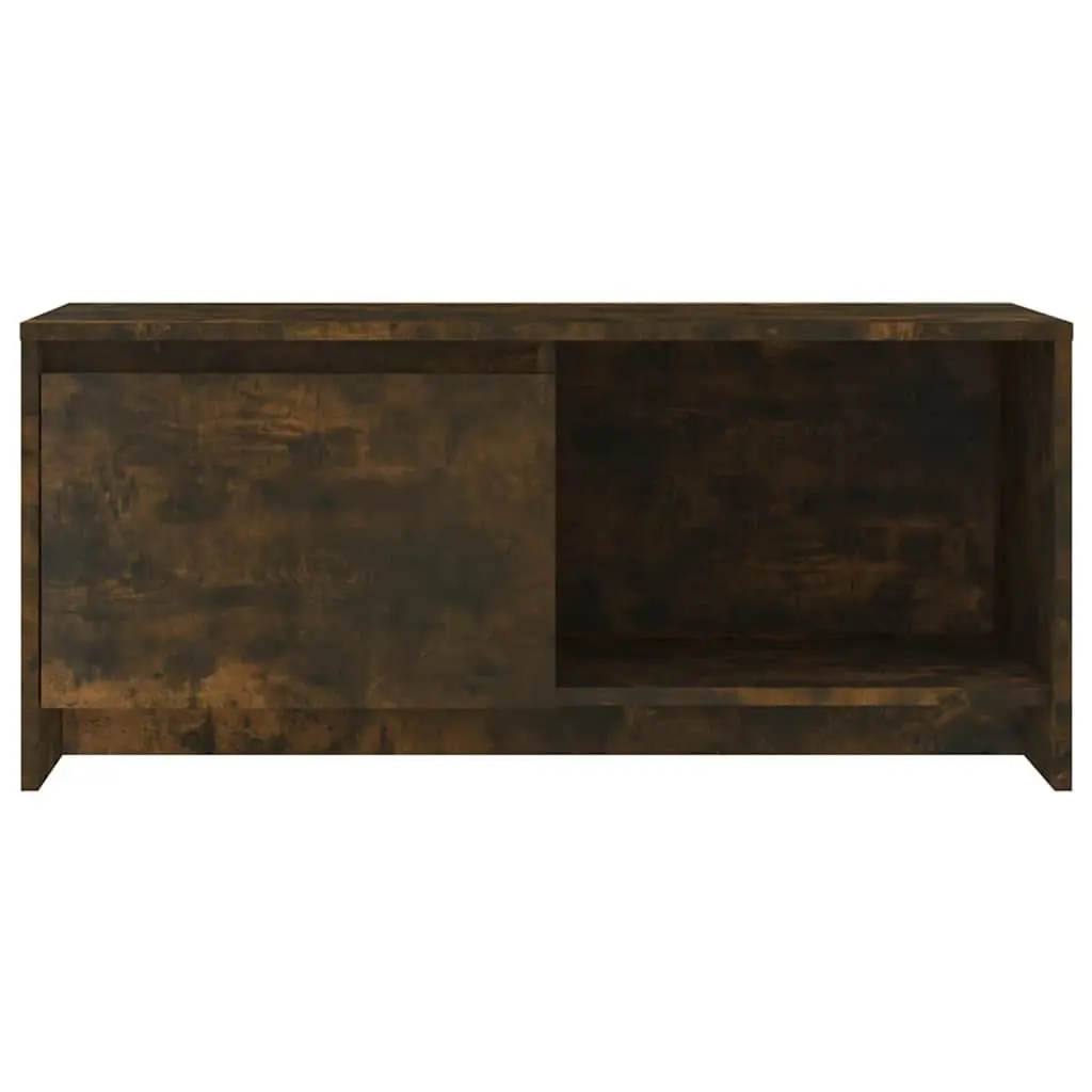 TV Cabinet Brown Lowboard 90 x 35 x 40 cm Durable Construction with Door Compartment