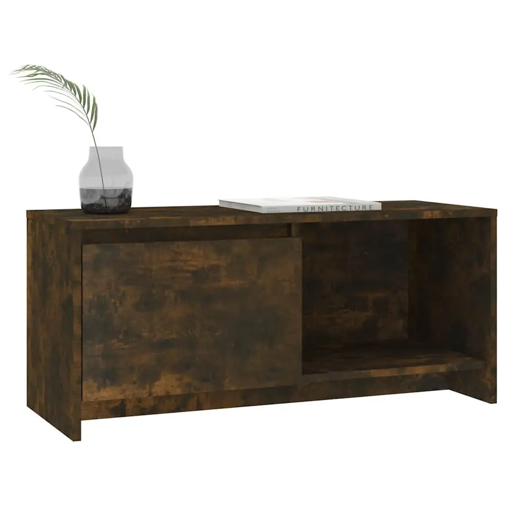TV Cabinet Brown Lowboard 90 x 35 x 40 cm Durable Construction with Door Compartment