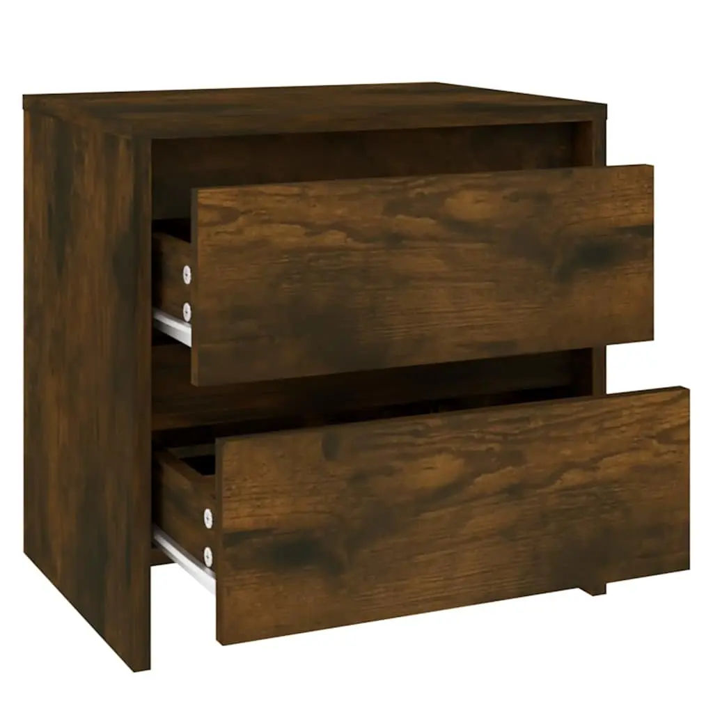 Bedside Cabinets Brown 45x34.5x44.5 cm 2 Drawer Nightstands Storage