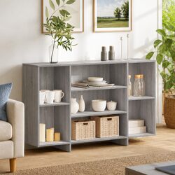 Grey Sonoma Sideboard with Shelves: Compact Design