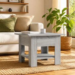 Concise Modern Grey Coffee Table with Storage