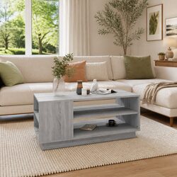 Concise Grey Coffee Table for Modern Living