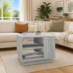 Grey Square Coffee Table with Sturdy Design