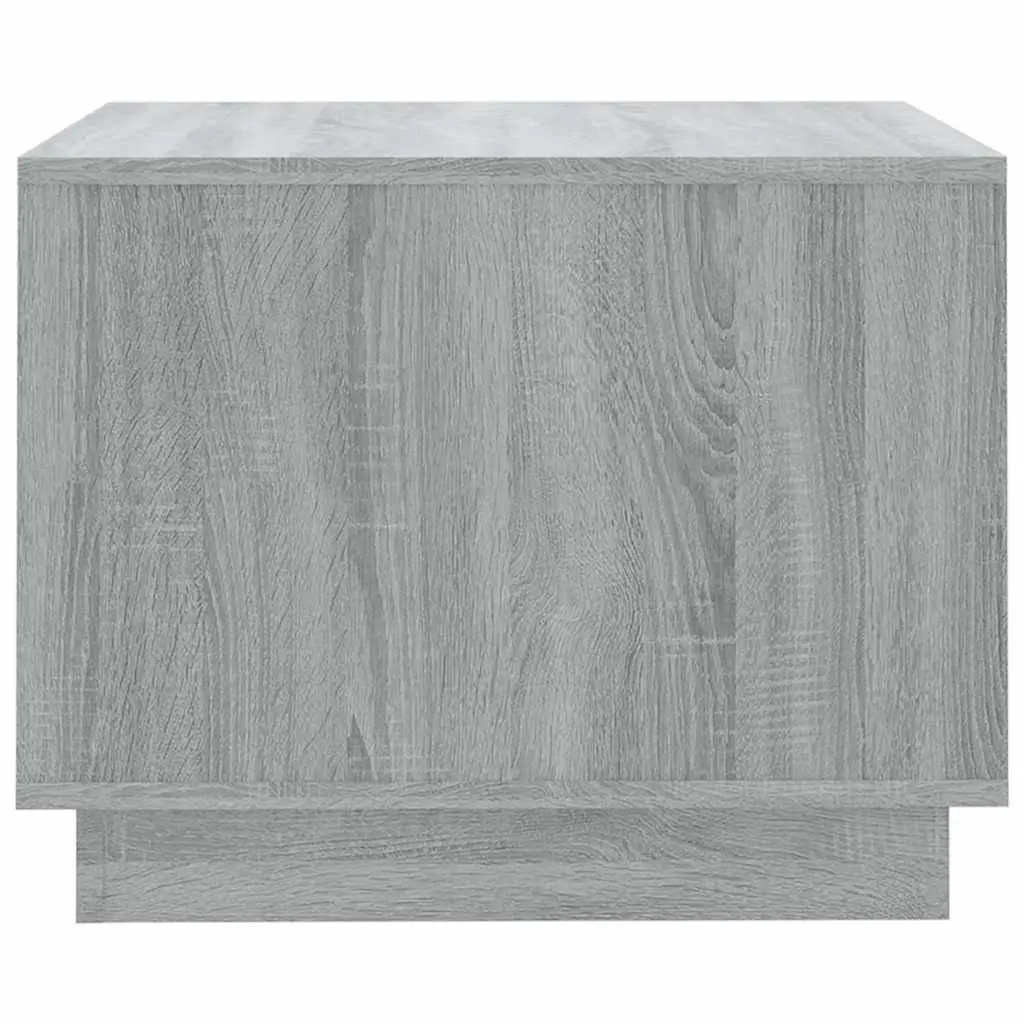 Square Coffee Table Grey Modern with Storage Shelves Engineered Wood 55cm x 55cm x 43cm