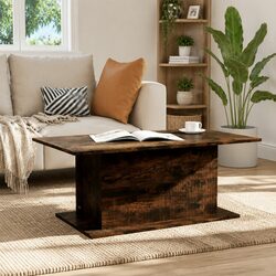 Compact Brown Engineered Wood Coffee Table