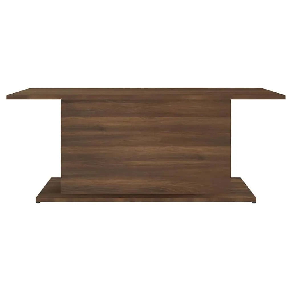 Coffee Table Brown Oak Living Room Accent End Table Engineered Wood Furniture